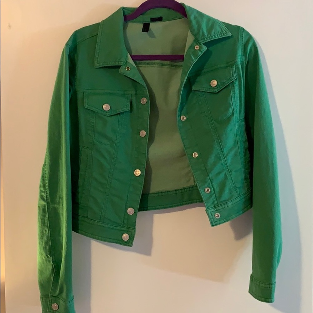Green Benetton Jeans Jean Jacket